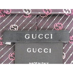 Gucci 100% Silk Tie Gentlemen Business Brown and Pink Av8835 — view 3