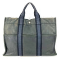 Hermes Handbag Fourre Tout MM Leather Canvas Black