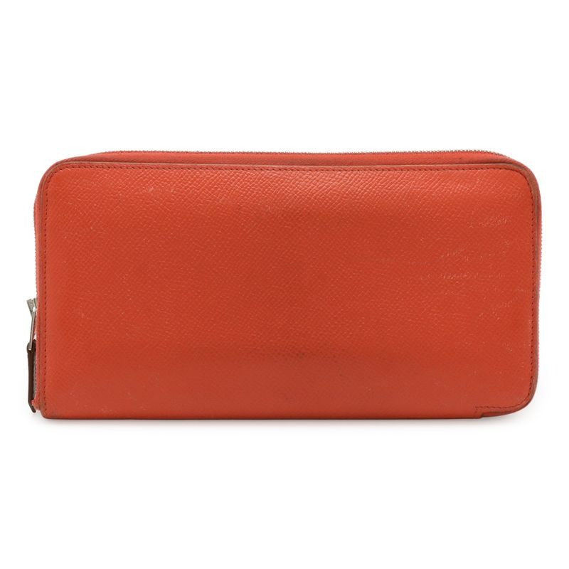 Hermes Azap Long Silk Inn Round Zipper Wallet Vaux-Epson Leather Rose