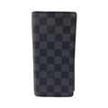 Louis Vuitton Portefeuille Brazza Taiga Initial Leather Black Bifold Wallet