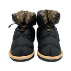 Louis Vuitton Pillow Line Monogram Boots Short Shoes Nylon Black Brown — view 2