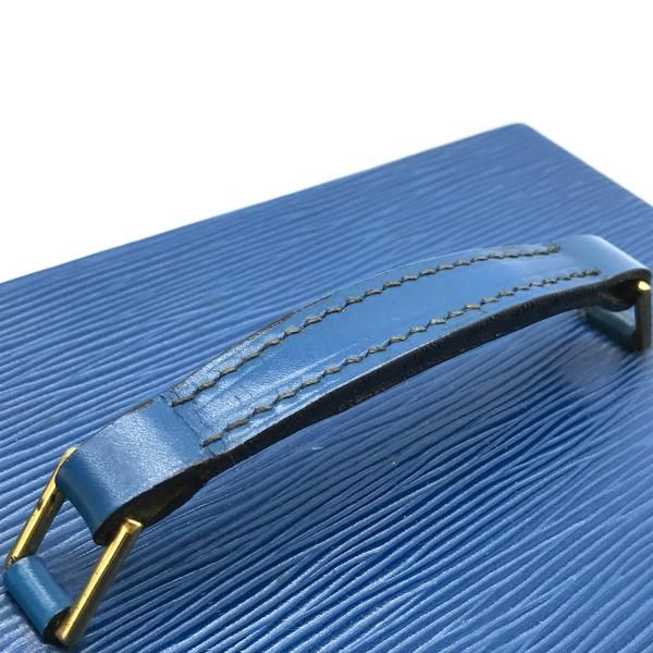 Louis Vuitton Epi Boite Atu Mini Trunk Blue Handbag — view 7
