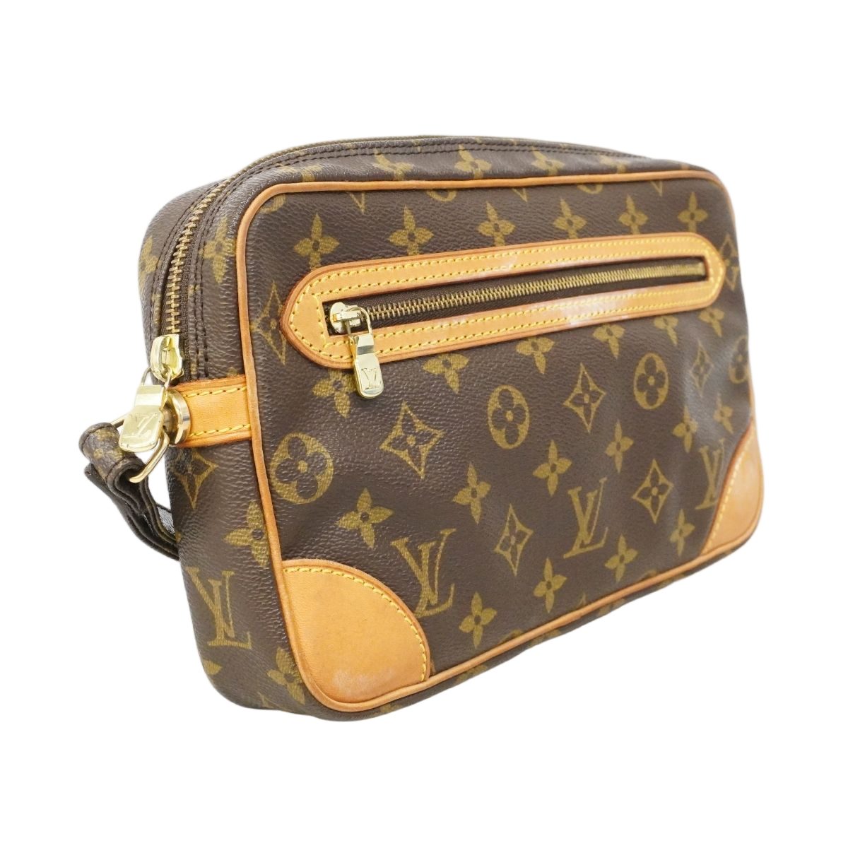 Louis Vuitton Clutch Monogram Marly Dragonne GM Brown — view 2