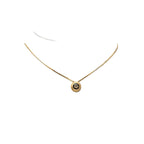 Dior Logo Pendant Gold Black
