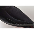 Saint Laurent Paris Flap Pouch Clutch Bag Rouge Black — view 3