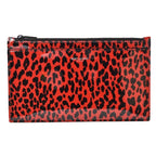 Saint Laurent Paris Flap Pouch Clutch Bag Rouge Black