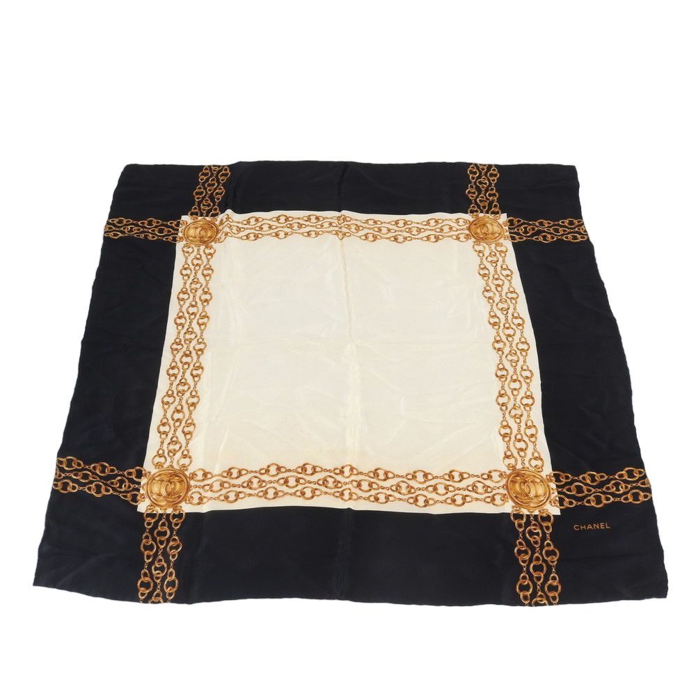 Chanel Chain Pattern CC Logo Scarf Shawl