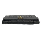 Chanel Wallet Mademoiselle Caviar Leather Black Champagne Gold — view 2
