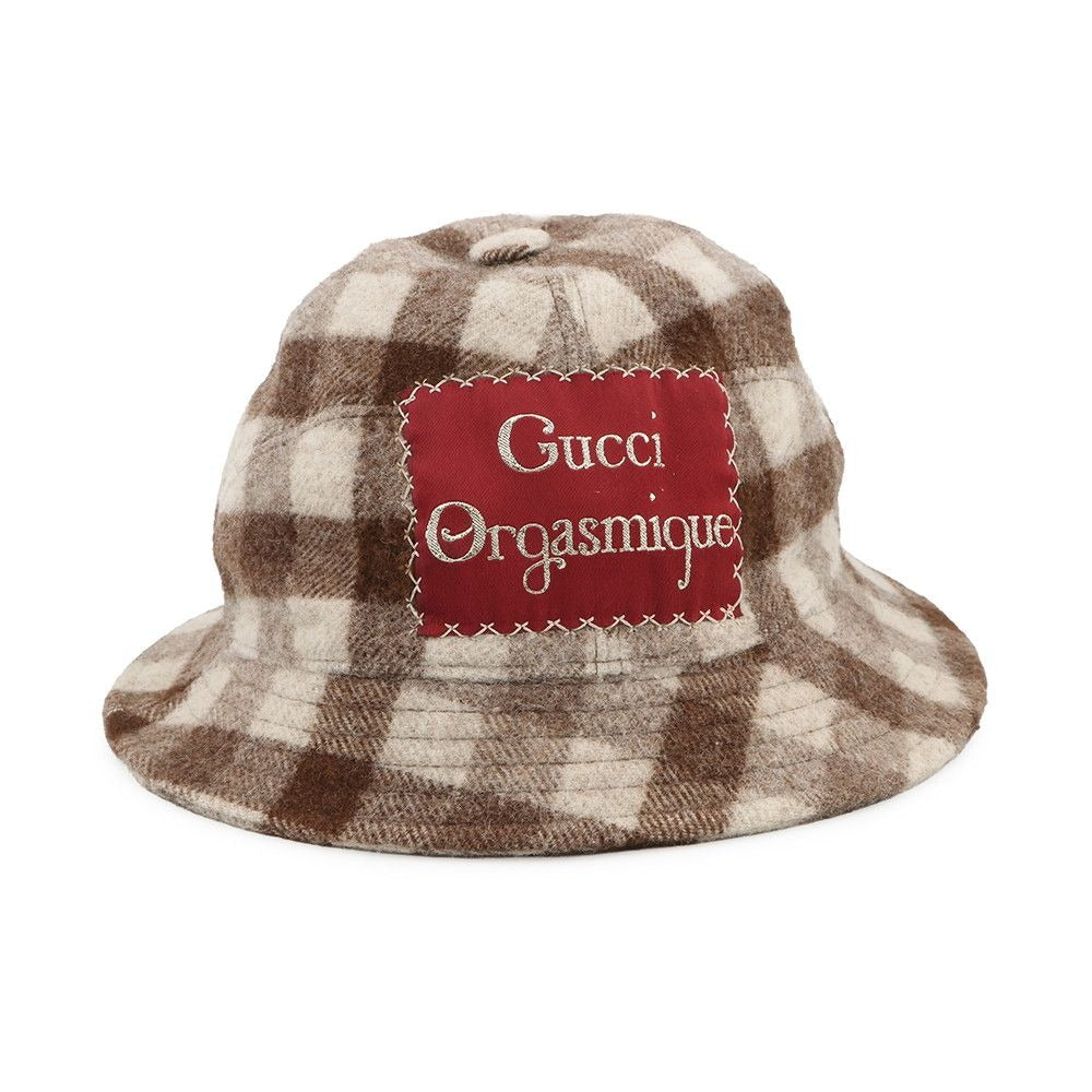 Gucci Bucket Hat Check Fedora Wool
