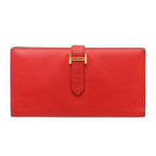 Hermes Leather Bearn Souffle Bifold Wallet
