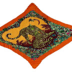 Hermes Scarf Pleats Silk Dip Dye Jungle Love Orange — view 3