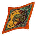 Hermes Scarf Pleats Silk Dip Dye Jungle Love Orange