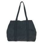 Prada Tessuto Black Silver Nylon Shoulder Bag Tote