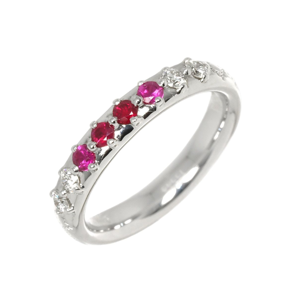Gucci Ruby Sapphire Diamond Ring 18k White Gold