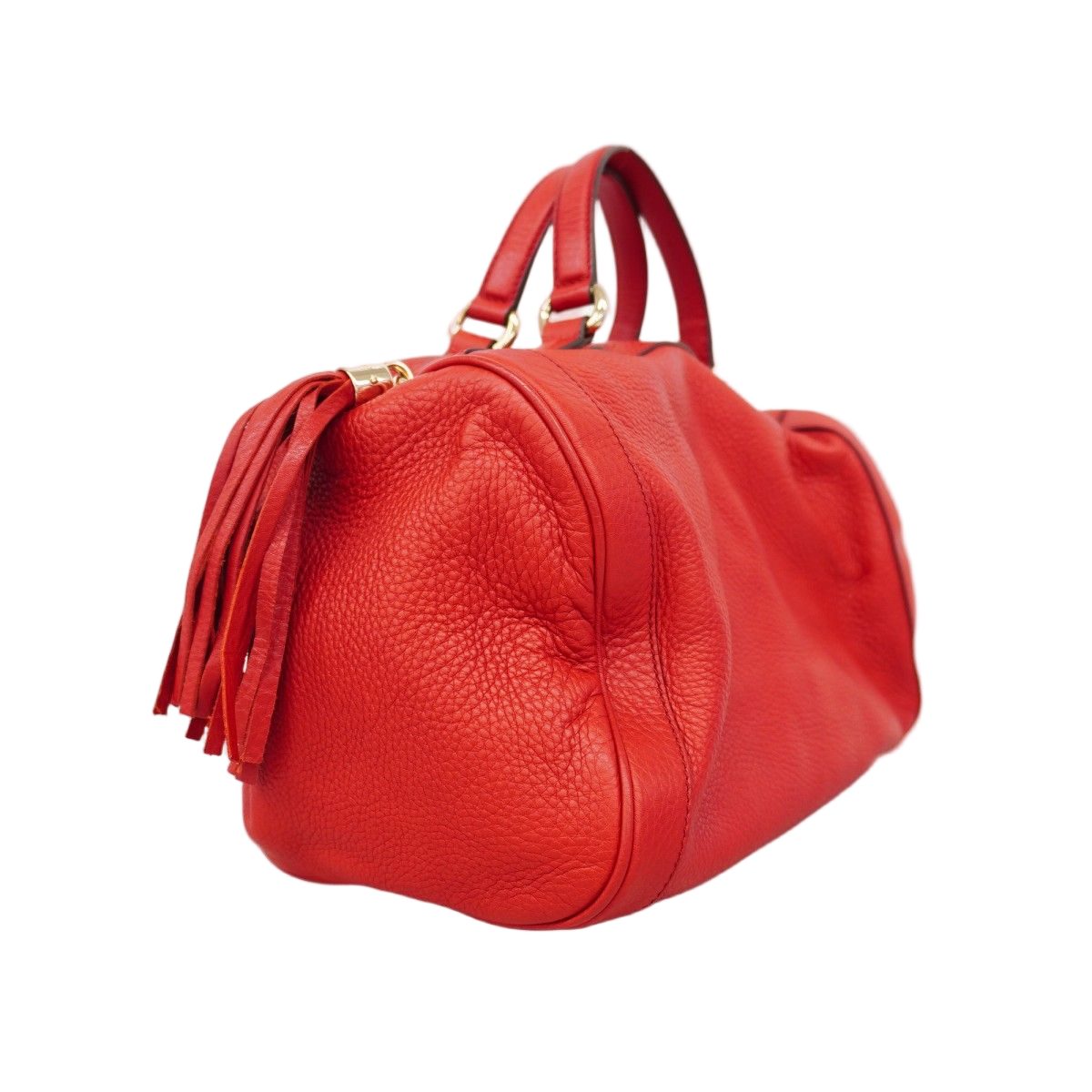 Gucci Handbag Soho Leather Red Champagne Gold — view 2
