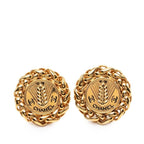 Chanel Mugi Inaho CC Logo Earrings Gold Plated