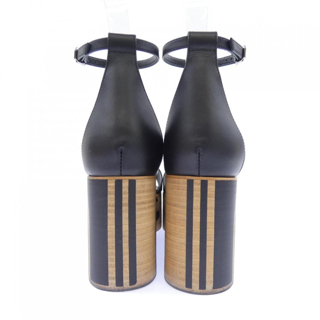 Hermes Charis Bride de Gala Cadri Tattoo Sandals Black Beige — view 5