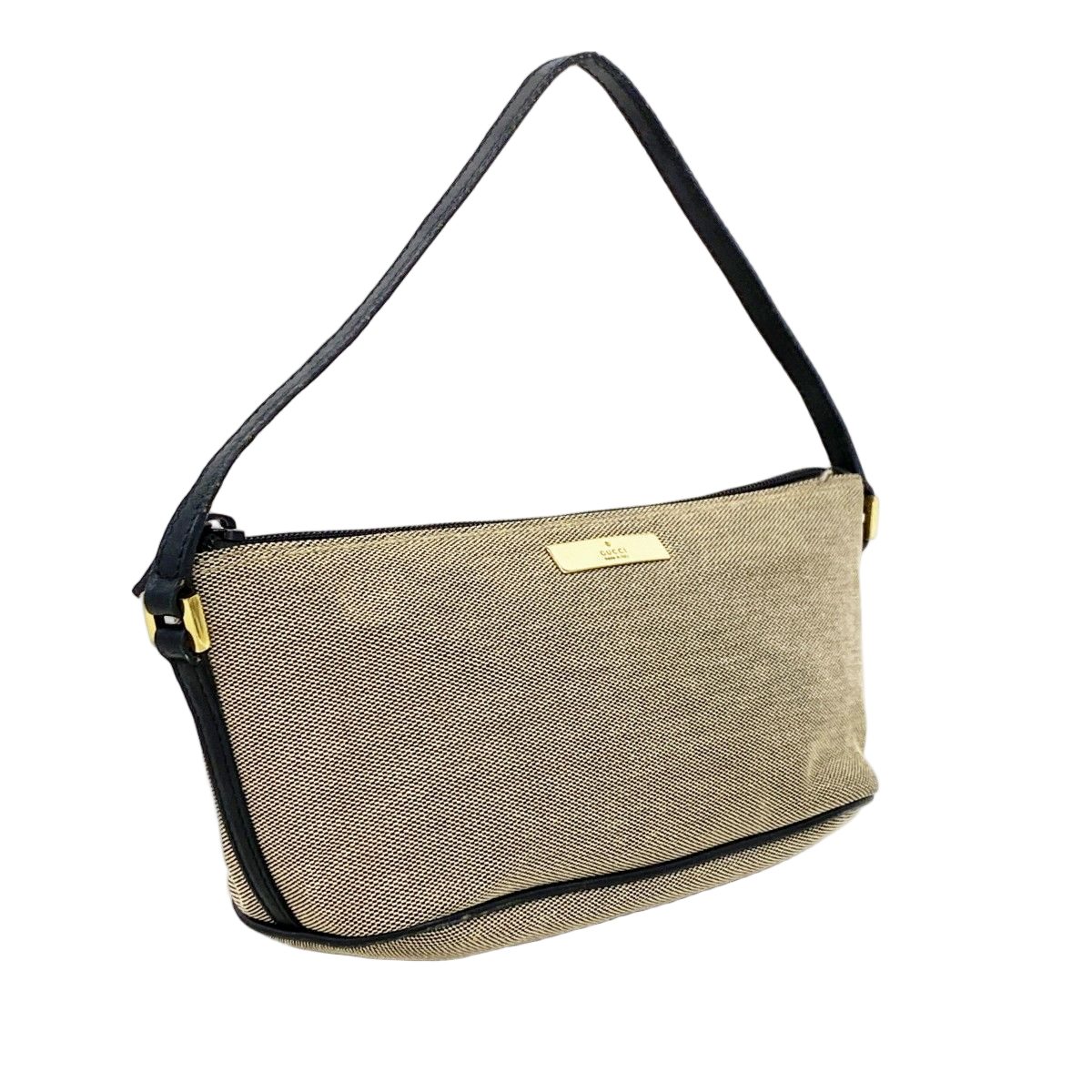 Gucci Handbag Canvas Black Gray Gold — view 2