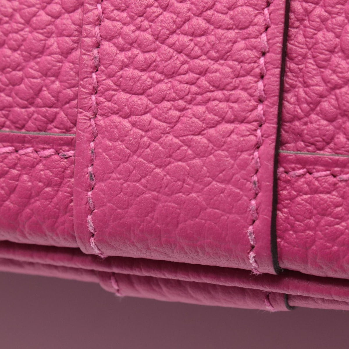 Hermes Tote Garden Party TPM Rose Purple Leather Pink — view 8