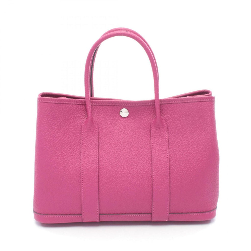 Hermes Tote Garden Party TPM Rose Purple Leather Pink