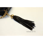 Chanel Quilted Fringe Leather Chain Shoulder Bag — view 8