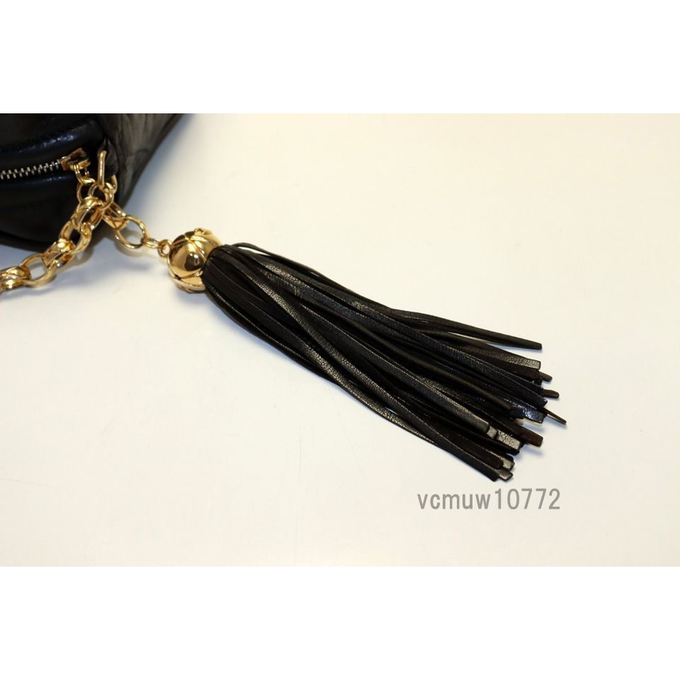 Chanel Quilted Fringe Leather Chain Shoulder Bag — view 8
