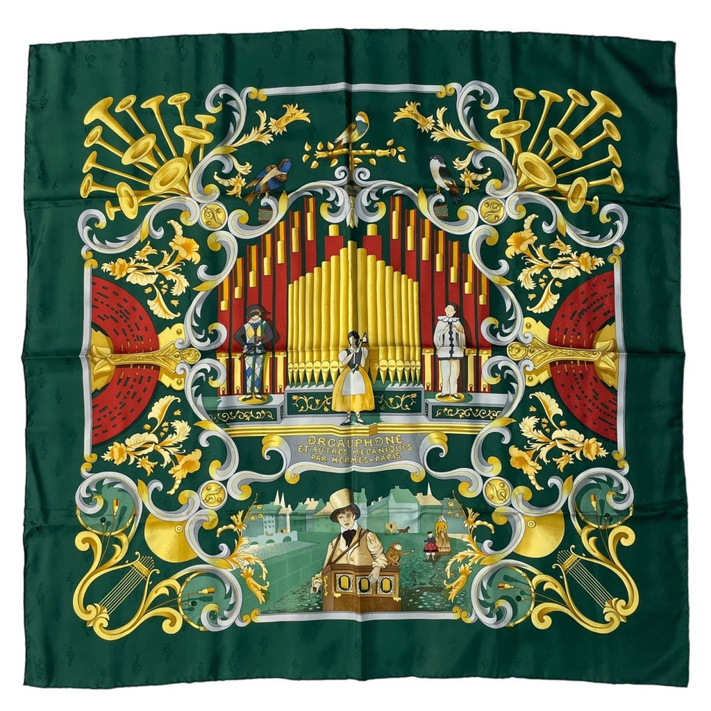 Hermes Scarf Silk Carre 90 Orgauphone ET Autres Mecaniques Pipe Organ — view 2