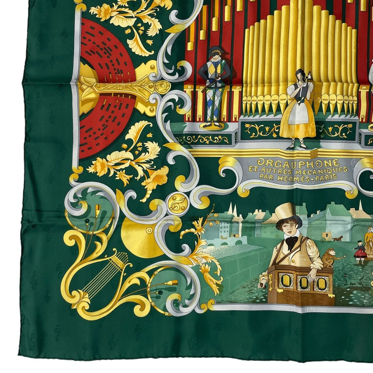 Hermes Scarf Silk Carre 90 Orgauphone ET Autres Mecaniques Pipe Organ — view 5