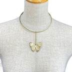 Christian Dior Necklace Choker Jewelry Accessories Small Butterfly Motif GP — view 7