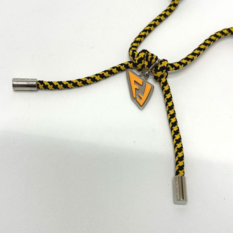 Fendi Necklace FF Vertigo Leather Black — view 3