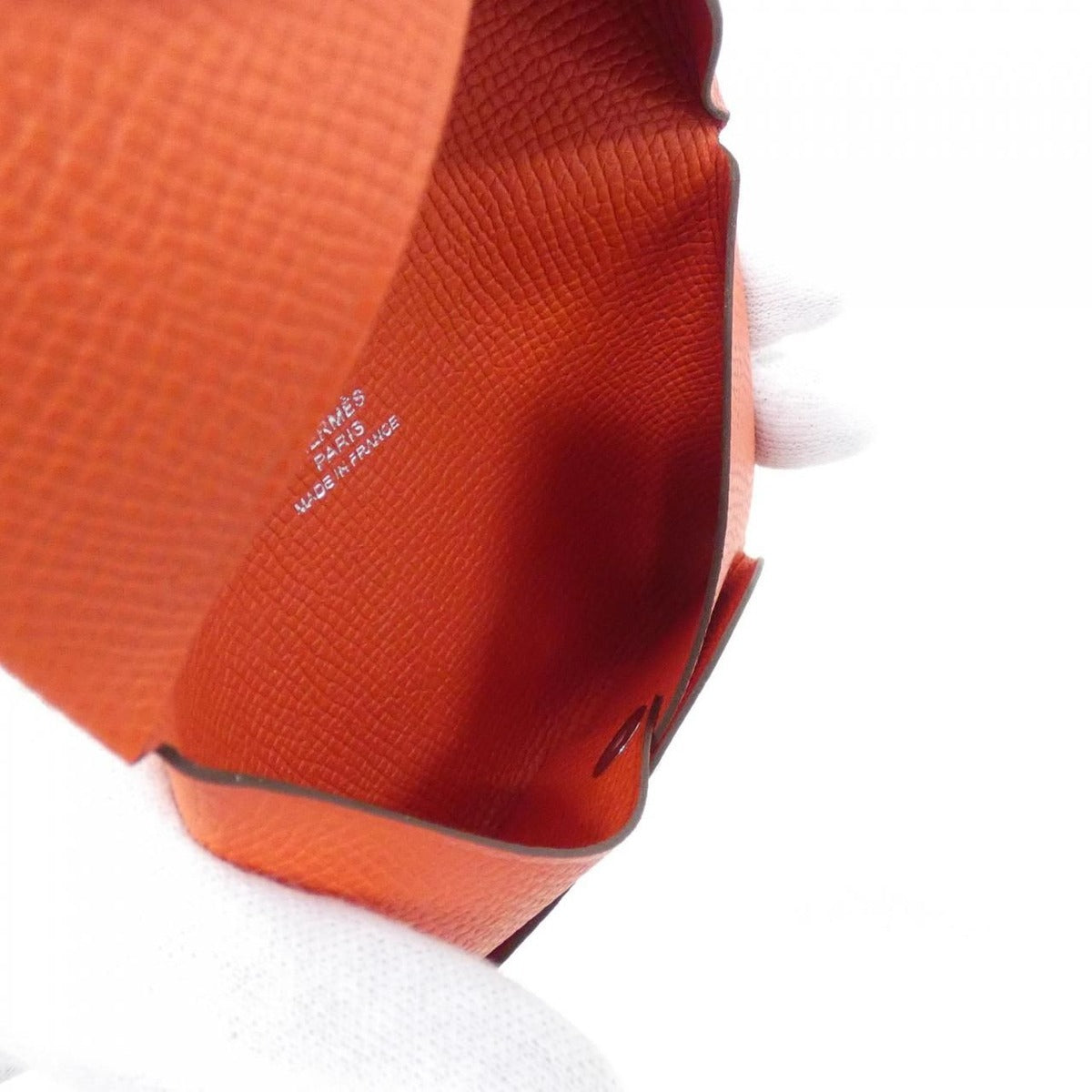 Hermes Calvi Card Case Capucine — view 4