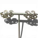 Chanel C4 No5 CC Logo Rhinestone Earrings — view 2