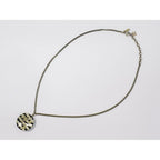 Chanel CC Logo Reversible Necklace Pendant Metal Silver Black White — view 2
