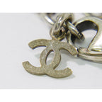 Chanel CC Logo Reversible Necklace Pendant Metal Silver Black White — view 6