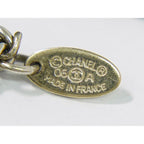 Chanel CC Logo Reversible Necklace Pendant Metal Silver Black White — view 9