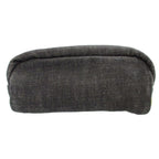 Prada Triangle Plate Denim Black Pouch 0484 — view 2