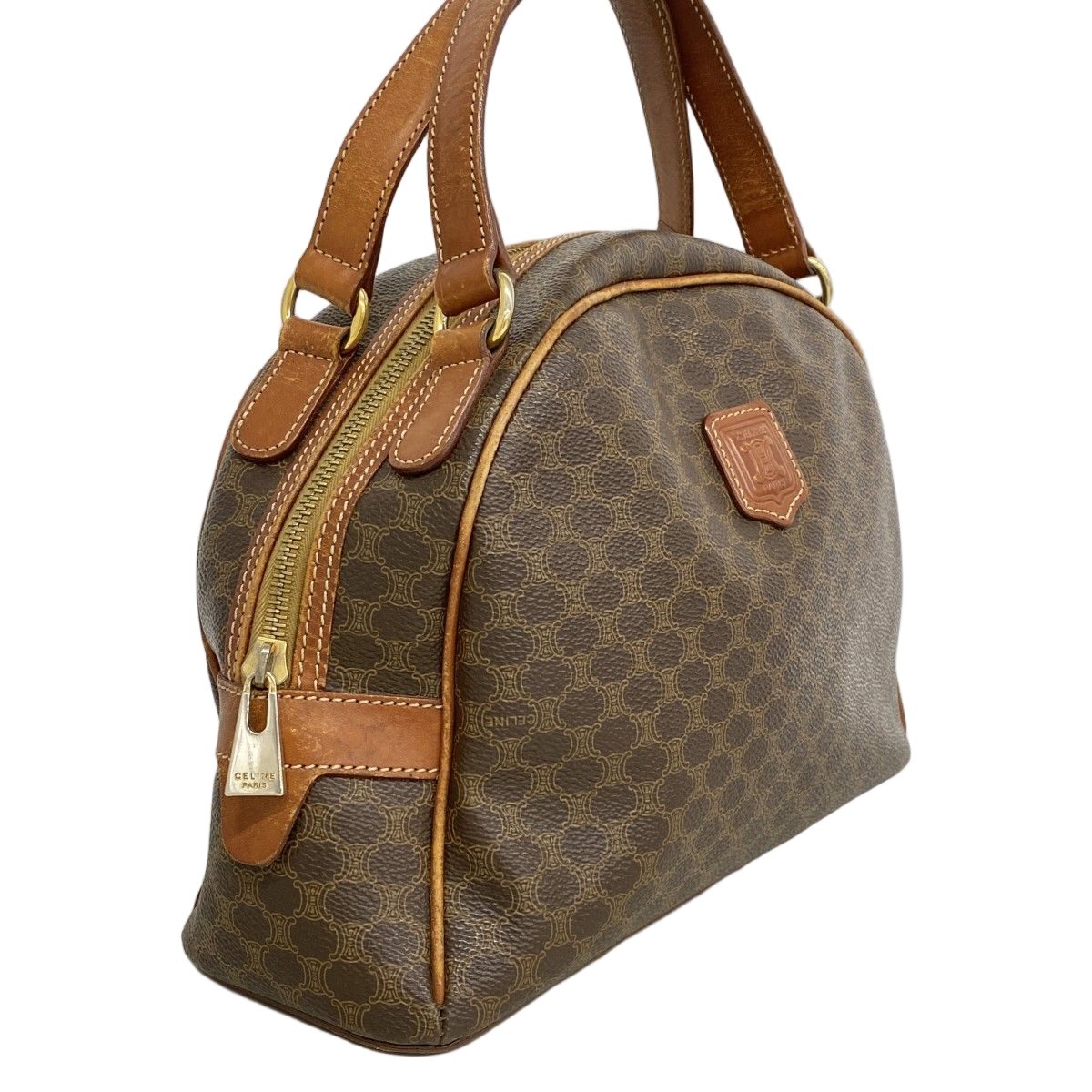 Celine Handbag Macadam Brown Gold — view 2