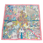 Hermes Scarf Silk Large Carre 140 Animapolis Pink — view 2