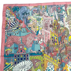 Hermes Scarf Silk Large Carre 140 Animapolis Pink — view 3