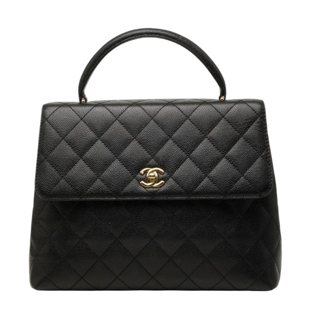 Chanel CC Logo Quilted Handbag Top Handle