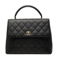 Chanel CC Logo Quilted Handbag Top Handle