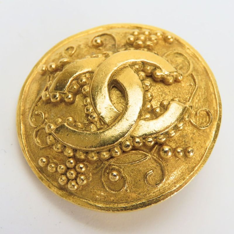 Chanel Earrings Coco Mark Metal Gold Plated Accessories 96 — view 3