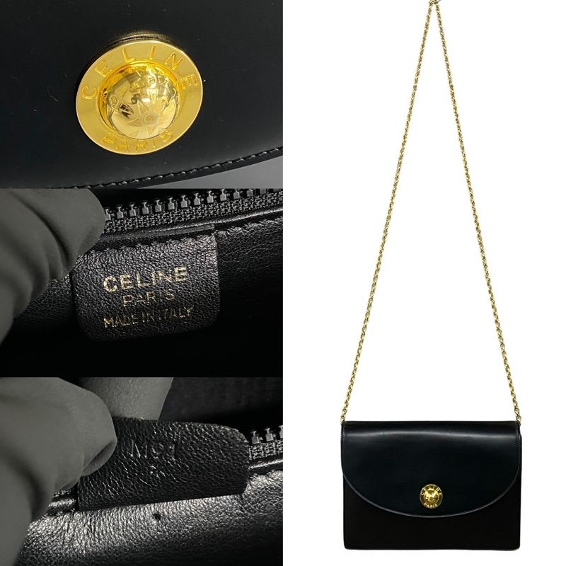 Celine Star Ball Logo Hardware Leather Chain Mini — view 4