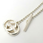 Gucci Interlocking G Necklace Silver AG 925 Ball Chain Double — view 5