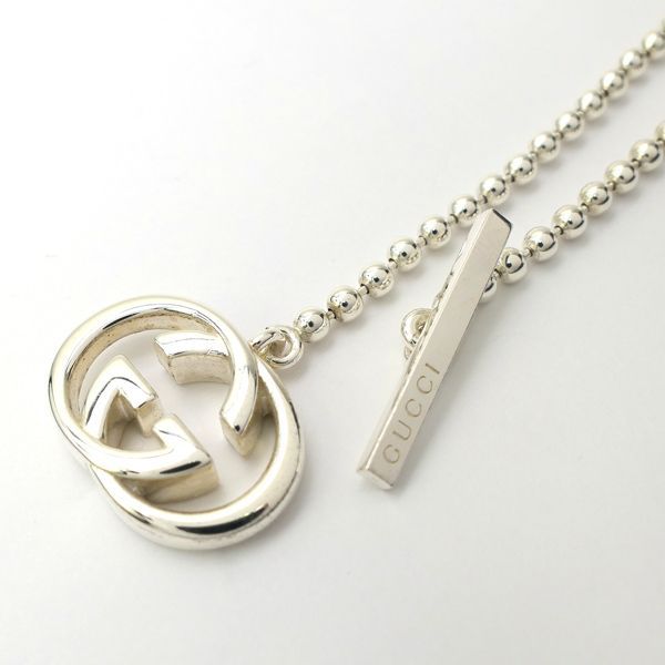Gucci Interlocking G Necklace Silver AG 925 Ball Chain Double — view 5