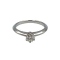 Tiffany & Co Solitaire Diamond Clear Platinum Ring