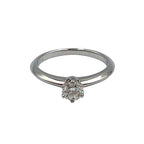 Tiffany & Co Solitaire Diamond Clear Platinum Ring