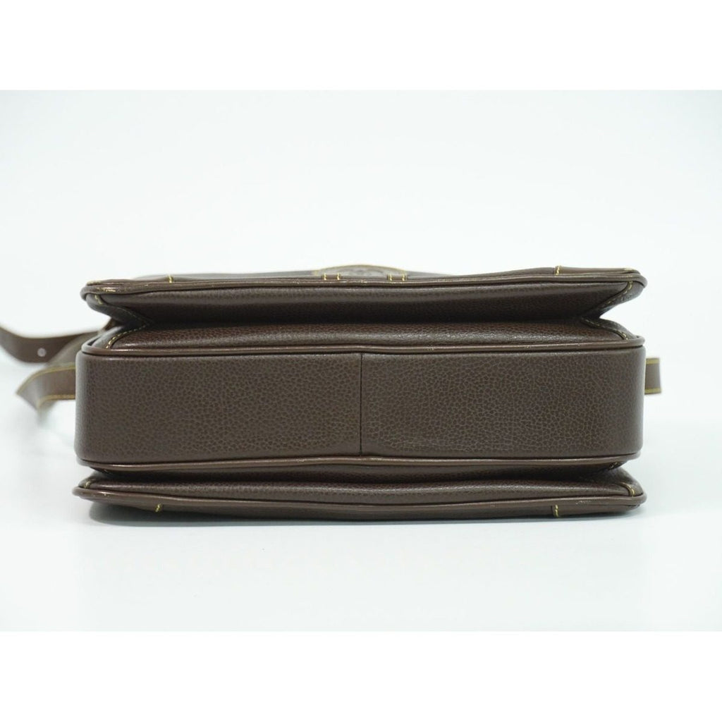 Gucci Vintage Shoulder Bag Pochette Leather Brown — view 3