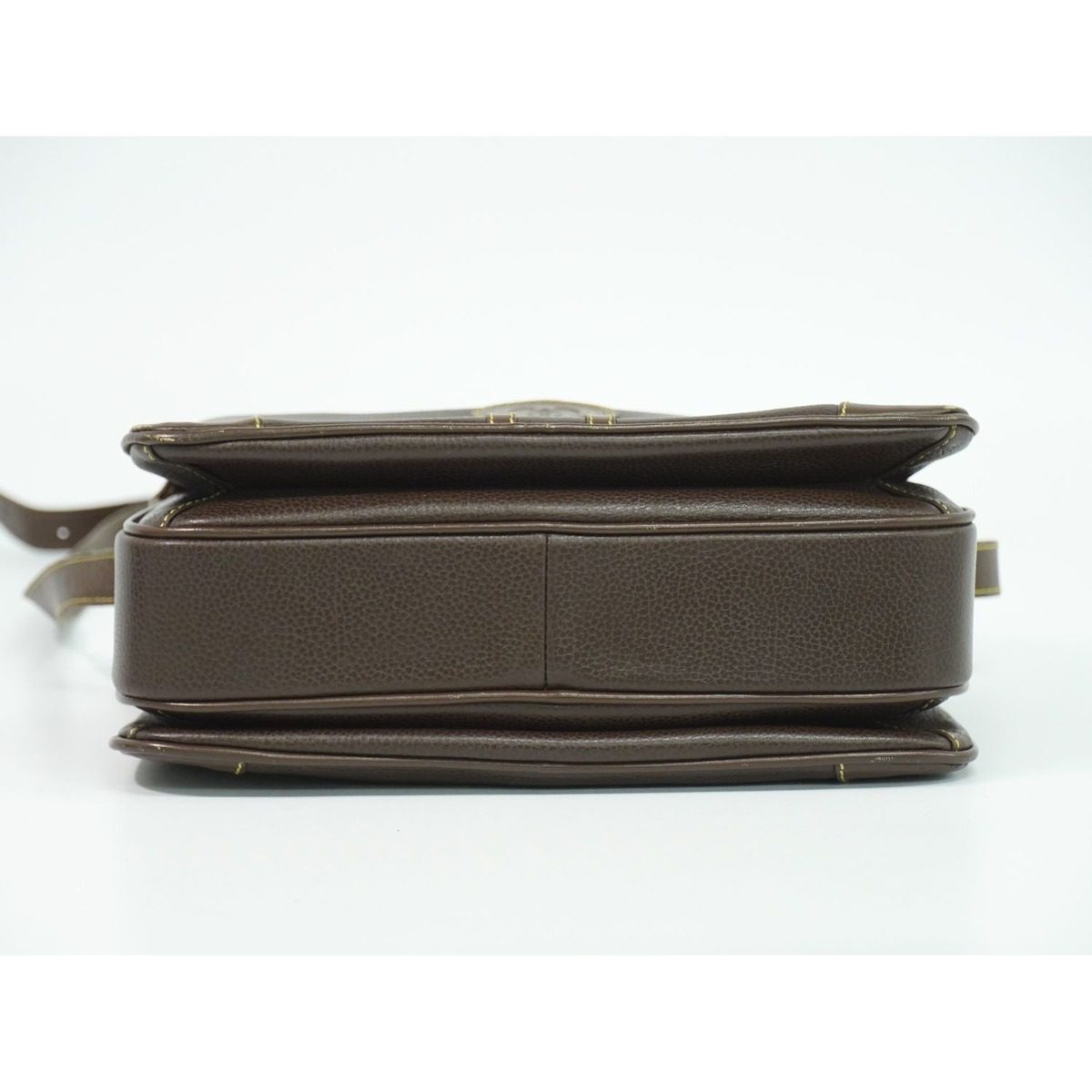 Gucci Vintage Shoulder Bag Pochette Leather Brown — view 3