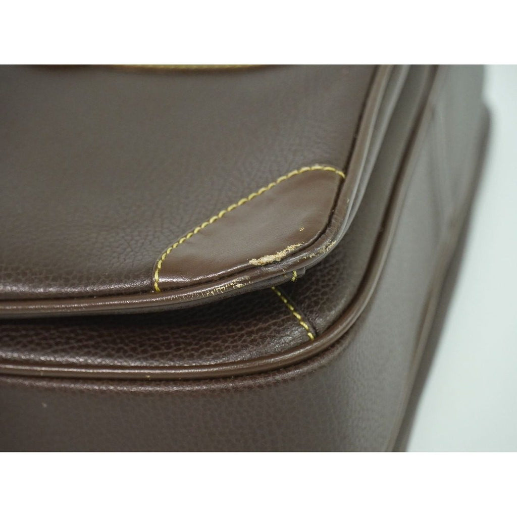 Gucci Vintage Shoulder Bag Pochette Leather Brown — view 7